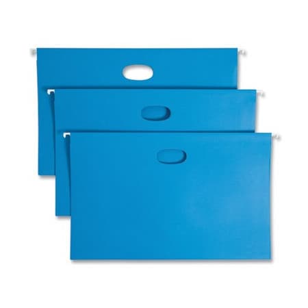 Smead Smead, HANGING POCKETS WITH FULL-HEIGHT GUSSET, LEGAL SIZE, 1/5-CUT TAB, SKY BLUE, 25PK 64370